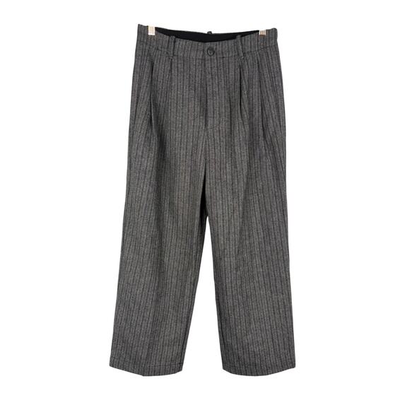 Anthropologie See U Soon Wool Blend Pleated Trouser Pant High Rise Wide Leg Sz 4 - Picture 1 of 8
